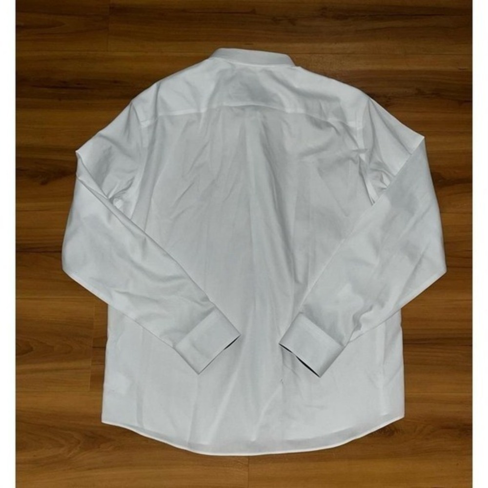 Mens Untuckit White Minimalist Button Up Preppy Dress Casual Shirt - Picture 2 of 4
